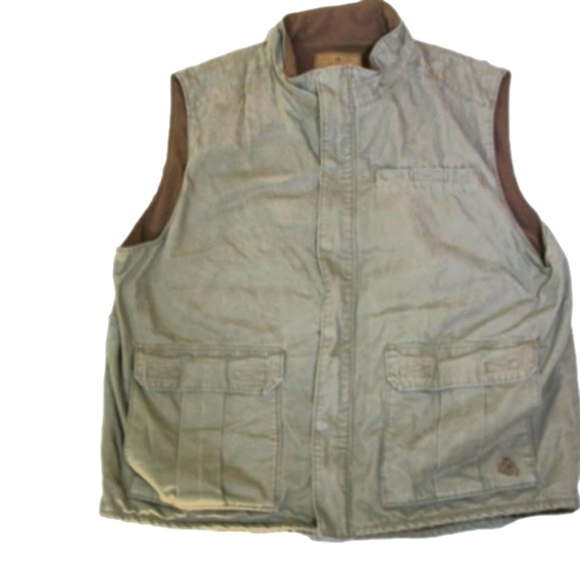 LEGENDARY Whitetails Original Deer Gear Men's Canvas Fleece Lined Vest Size XL